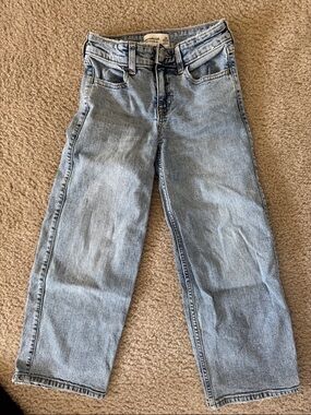 Abercrombie Kids high rise wide leg jeans